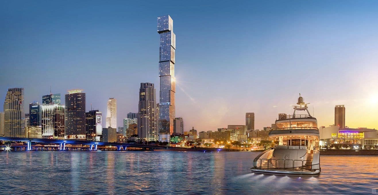 Waldorf Astoria Residences Miami location